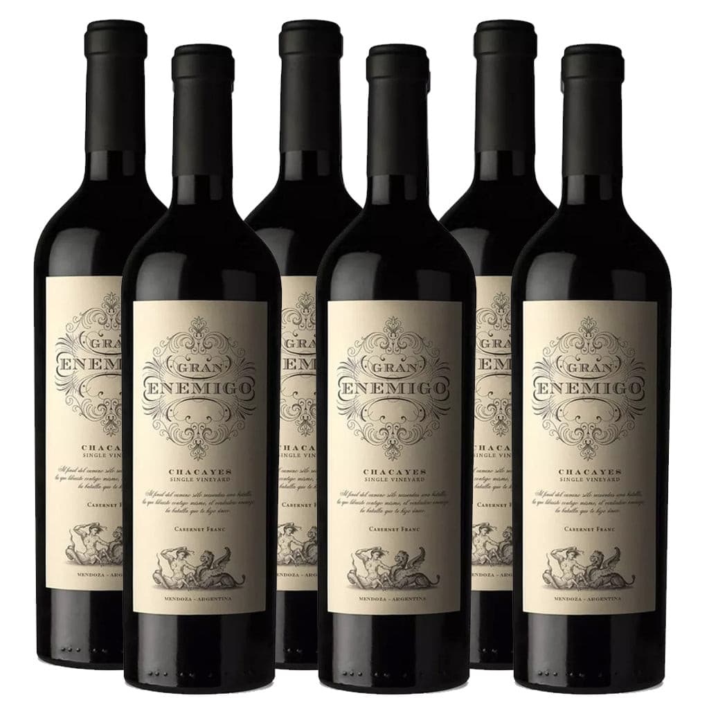 Gran Enemigo Chacayes Cabernet Franc 750 ml (box of 6 bottles).