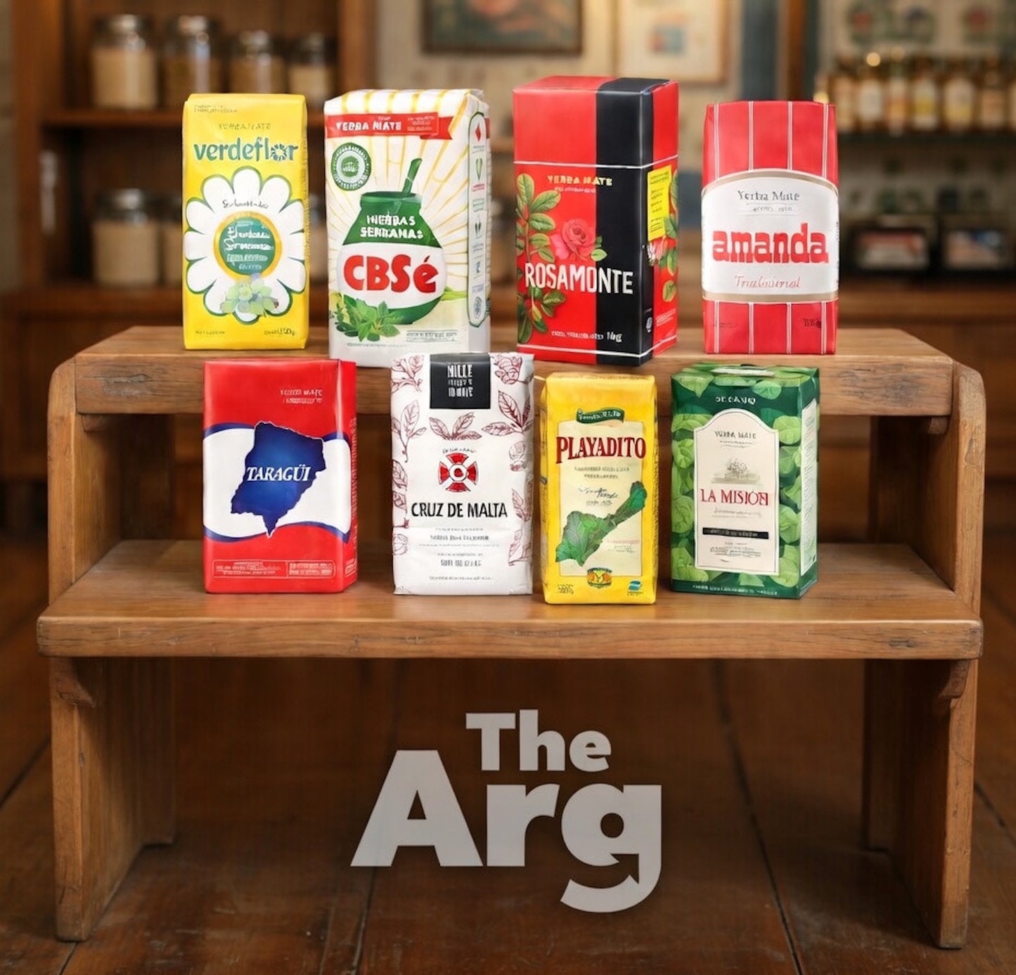 Argentine Yerba Mate Tasting Box – 8 Premium Brands (500g Each) | Traditional Mate Sampler Pack