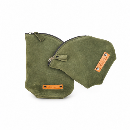 Suede Yerba &amp; Sugar Holder Set | Green | Artisan Mate Accessories