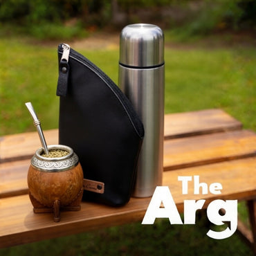 Black Leather Yerba Mate Holder | Traditional Argentine Mate Accessory