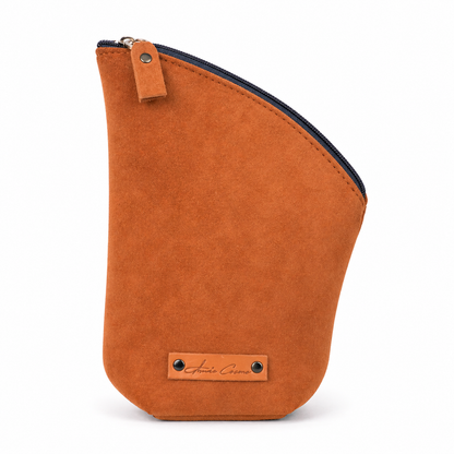 Suede Yerba Mate Holder Brown | Artisanal Yerba Storage Bag