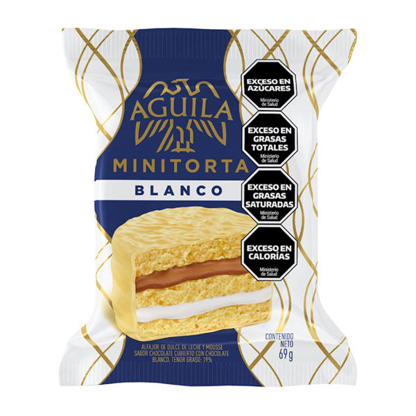 Alfajor Águila Minicake White Chocolate Triple 69 g / 2.4 oz