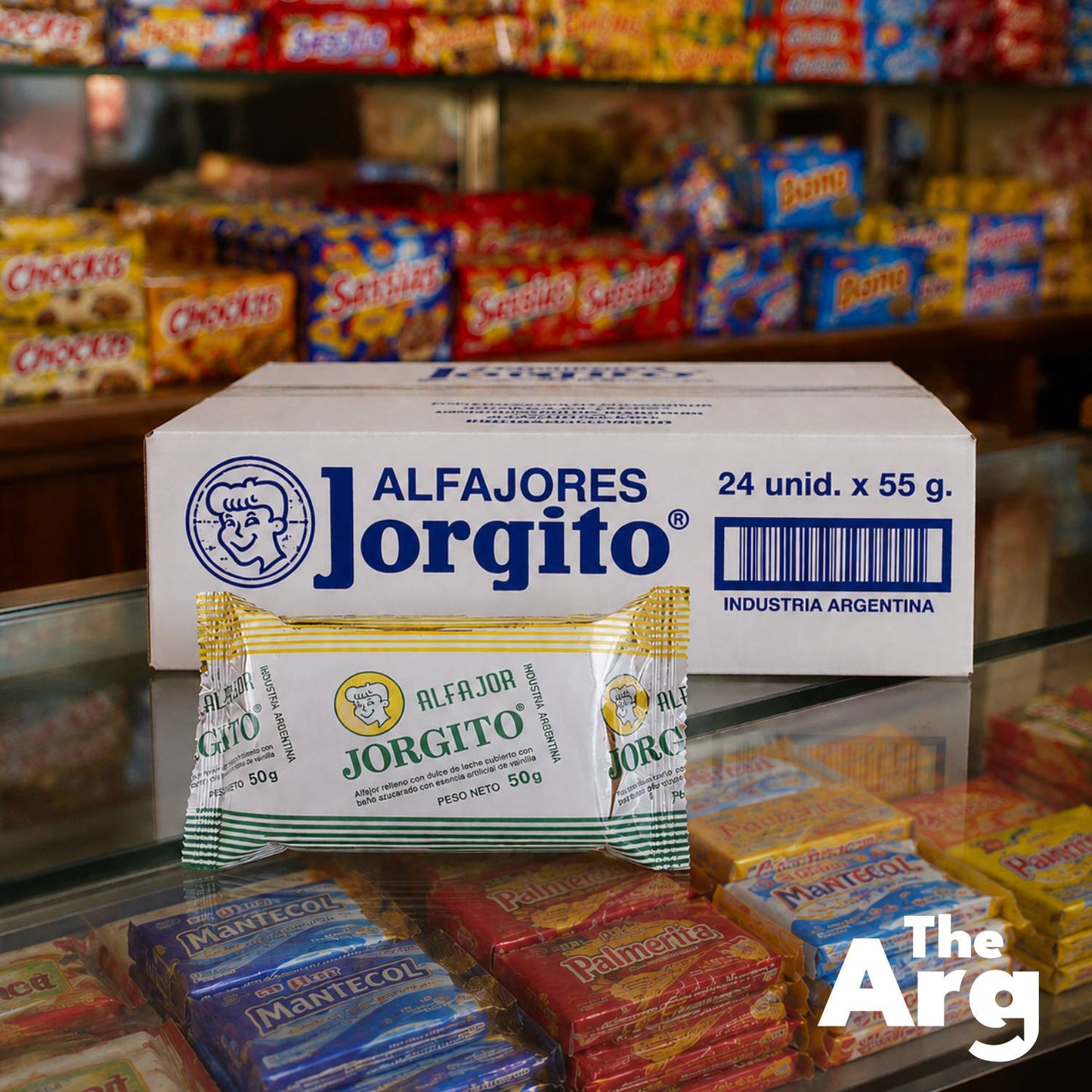 Jorgito Alfajor with Dulce de Leche and Italian Meringue Coating Box of 24