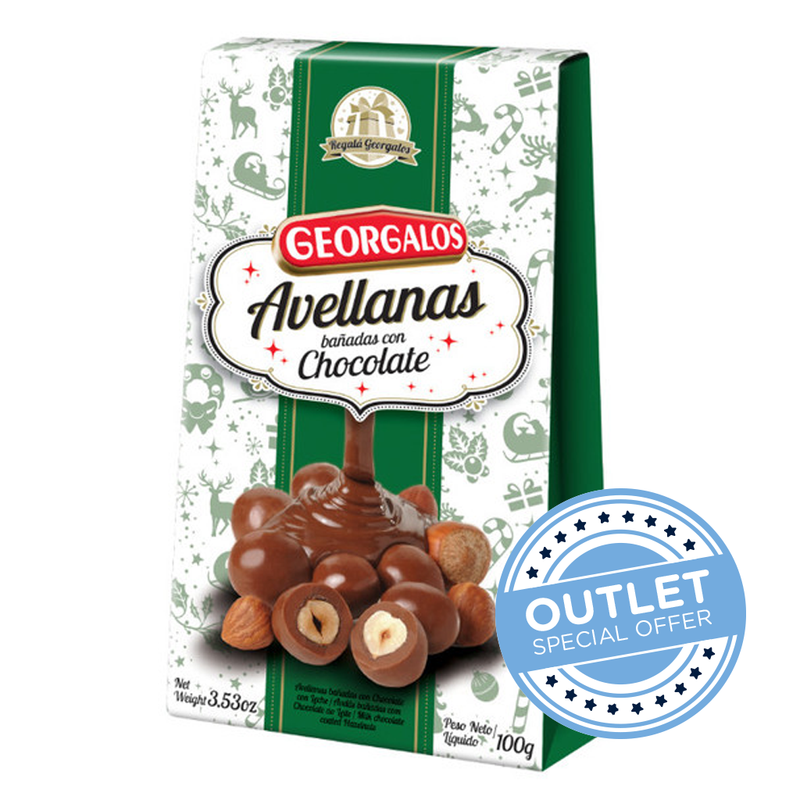 Georgalos Hazelnuts with Milk Chocolate Coating 100 g / 3.53 oz