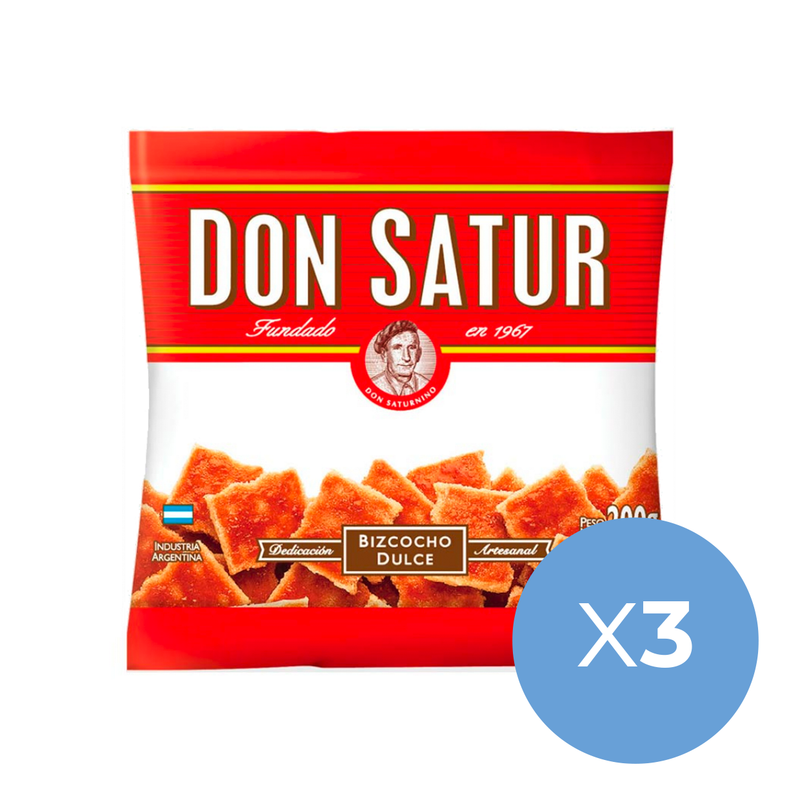 Don Satur Classic Sweet Biscuits x3.