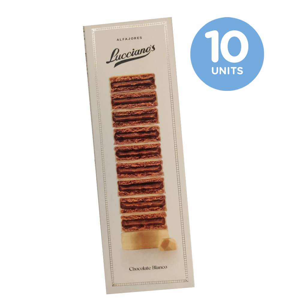 Lucciano`s Alfajores of White Chocolate With Dulce de Leche x 10 Unit. 750gr/1.65lb