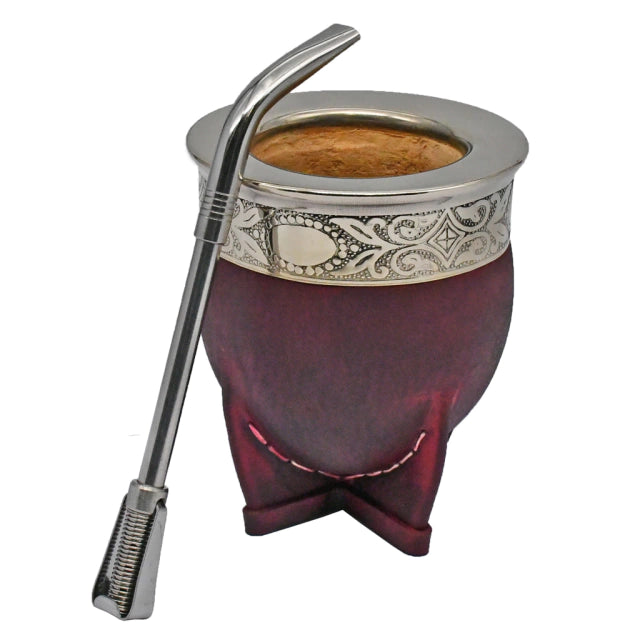 SOR Burgundy Imperial Mate Uruguayian Style with Straw