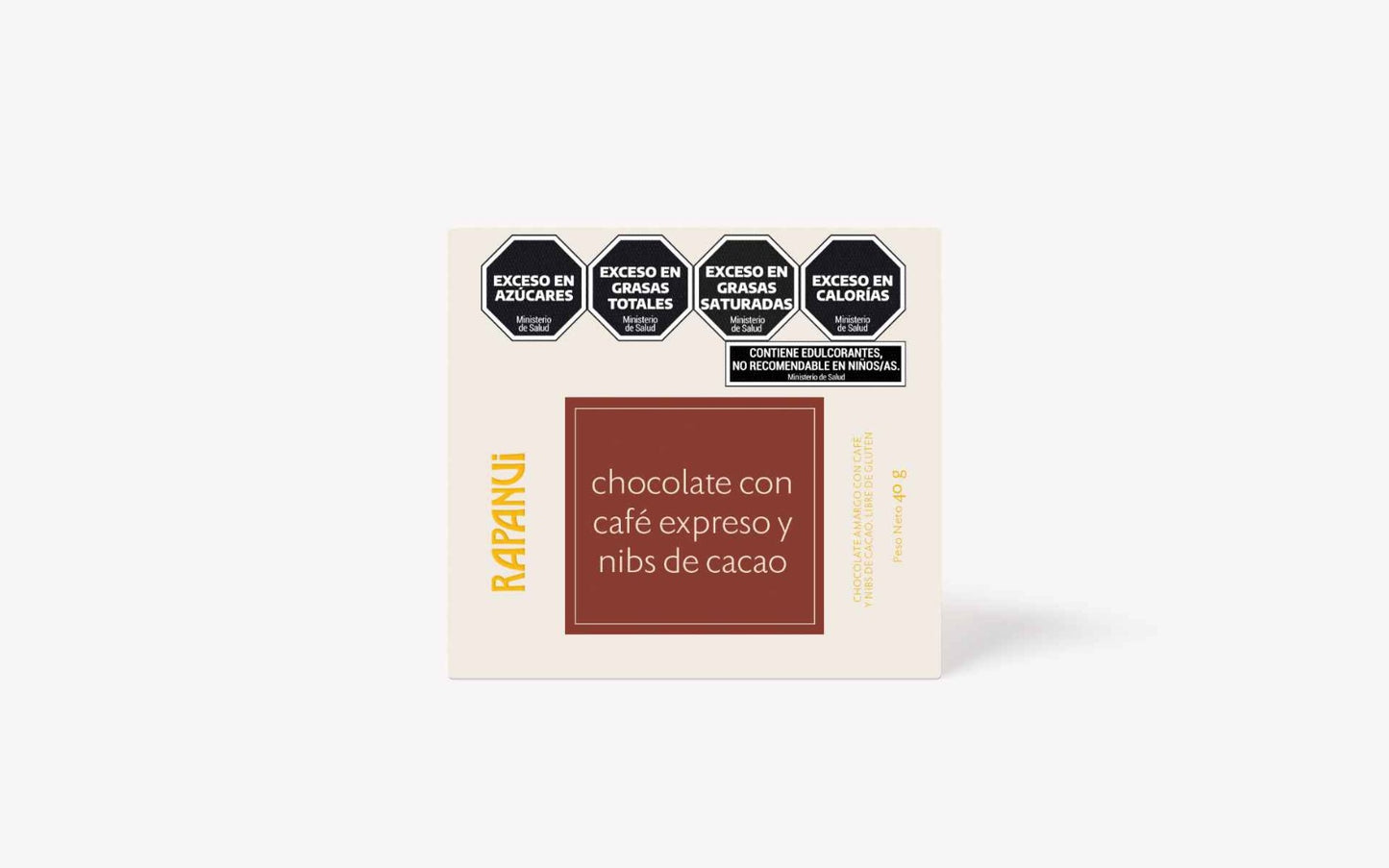 Rapanui Espresso Coffee & Cacao Nibs Chocolate Bar (40g)