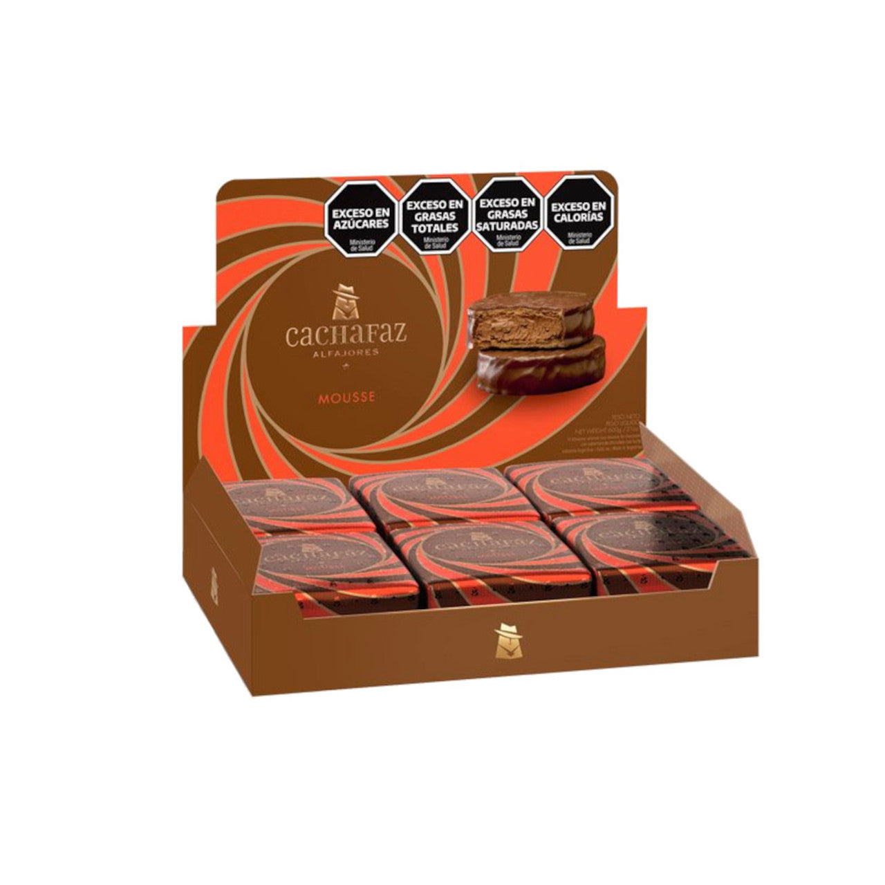 Alfajores Cachafaz with Chocolate Mousse 12 units 600 g / 21.1 oz