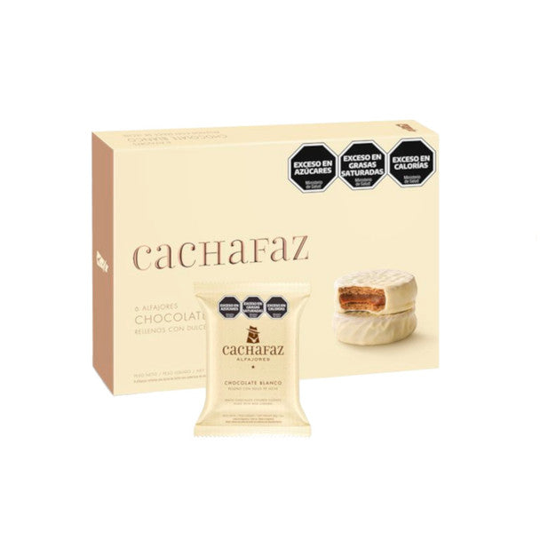 Alfajor Cachafaz White Chocolate with Dulce de Leche 6 units 360 g / 12.6 oz