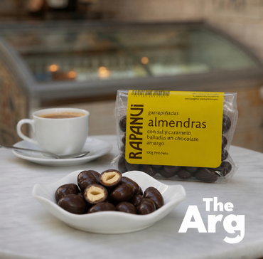 Rapanui Caramel Coated Almonds with Salt & Semisweet Chocolate 100g