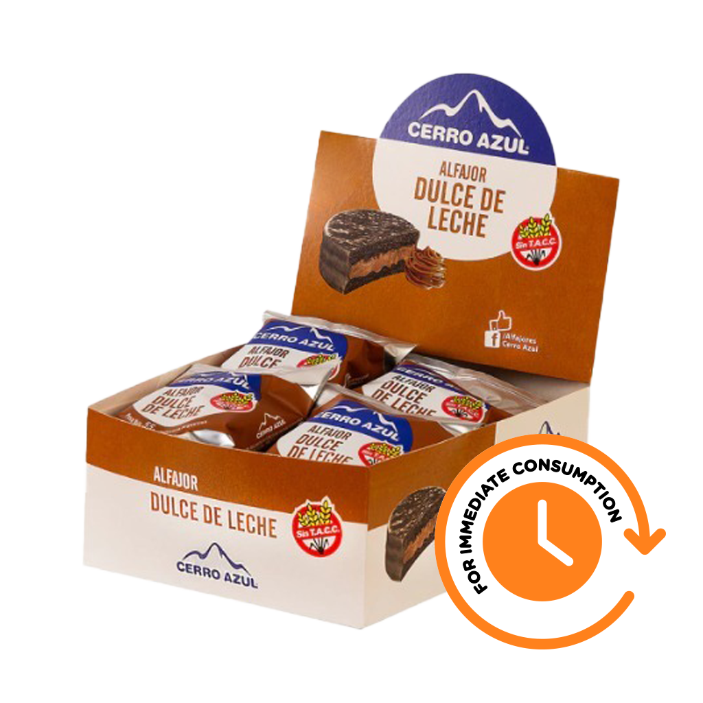 SALE Cerro Azul - Chocolate Alfajor Filled With Light Dulce de Leche 12u. 860g/1.89lb