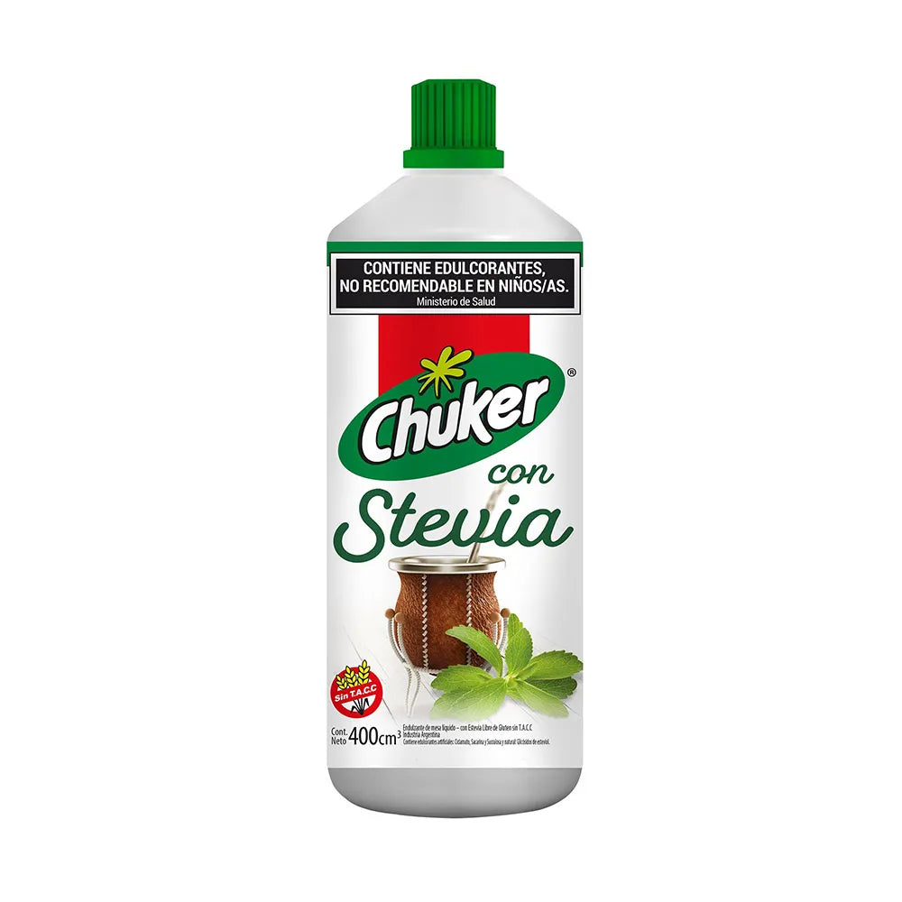 Chuker Liquid Sweetener with Stevia Zero Calories | 400ml / 13.52oz