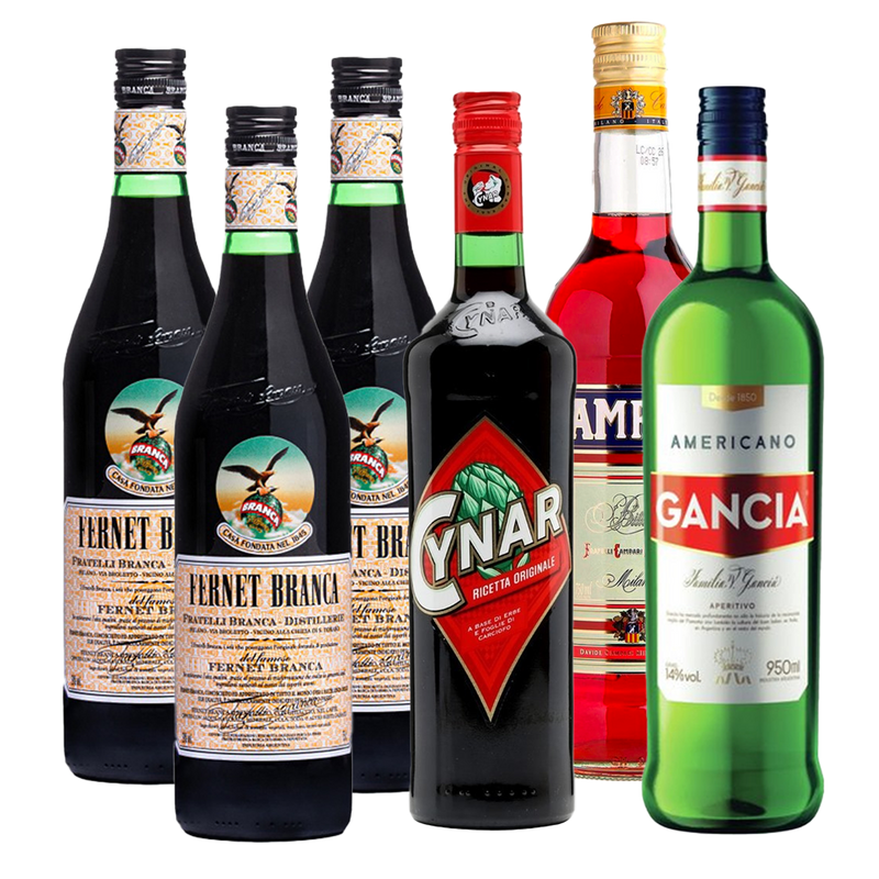 Cocktail Mix 1 - Fernet - Cynar - Campari - Gancia.