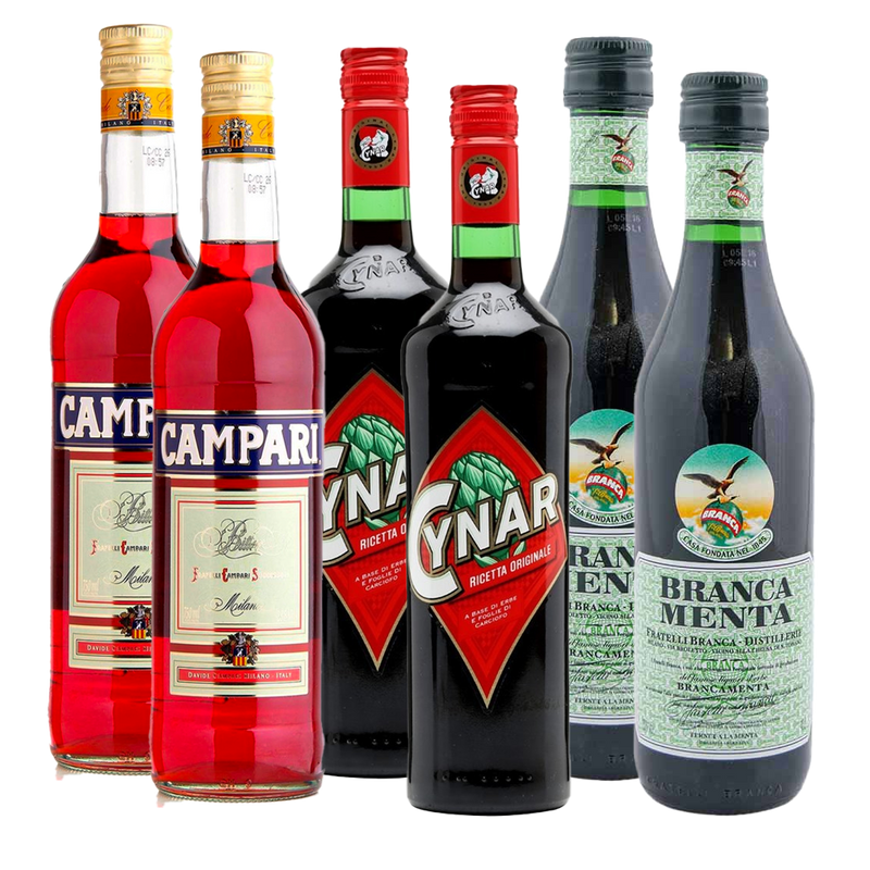 Cocktail Mix 3 - Campari - Cynar - Branca Menta.