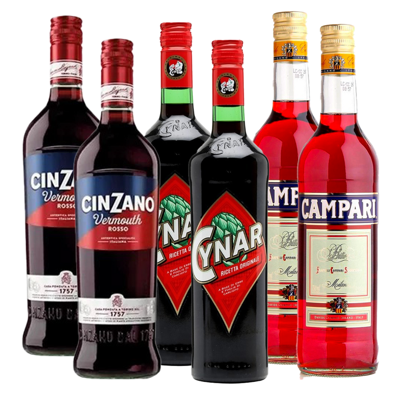 Cocktail Mix 8 - Cinzano - Cynar - Campari.