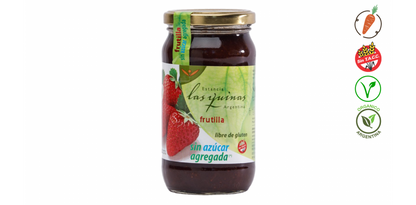 Las Quinas Marmalade Strawberry Jam - No Sugar Added - Gluten Free 420 g