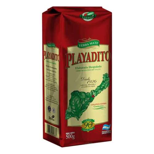 Playadito Yerba Mate Despalada without Stems from Colonia Liebig (500g/1.1lb)