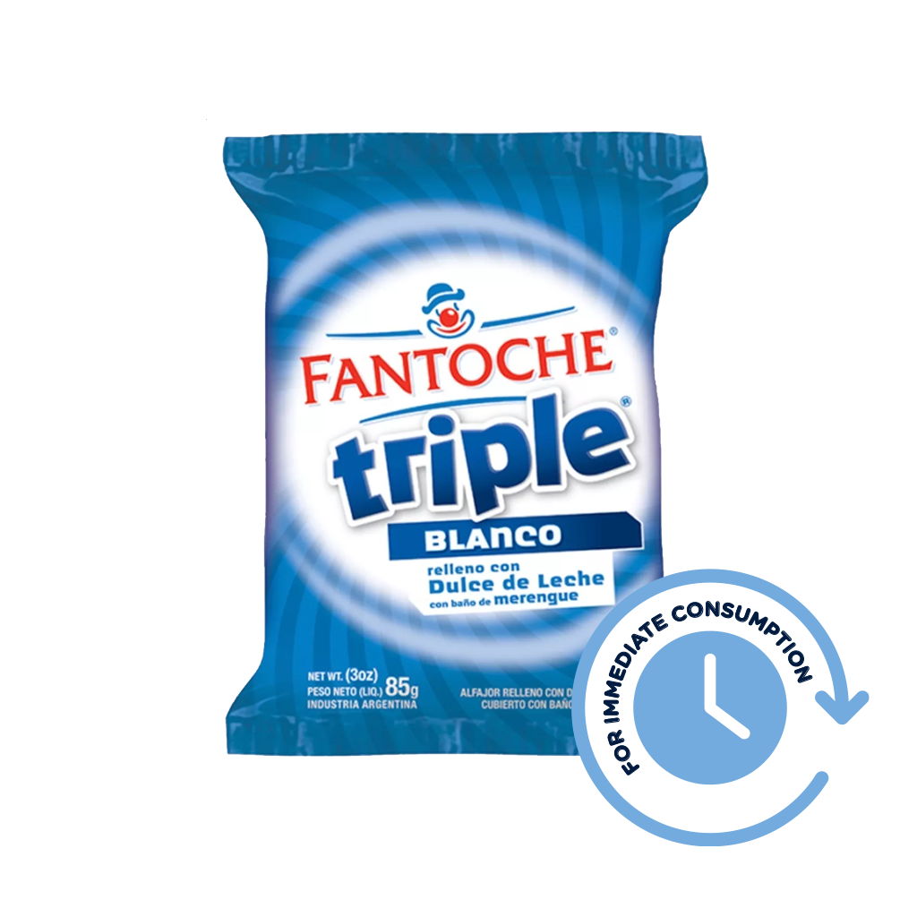 SALE Alfajor Fantoche Triple Sugar Coated with Dulce de Leche  85 g / 2.9 oz