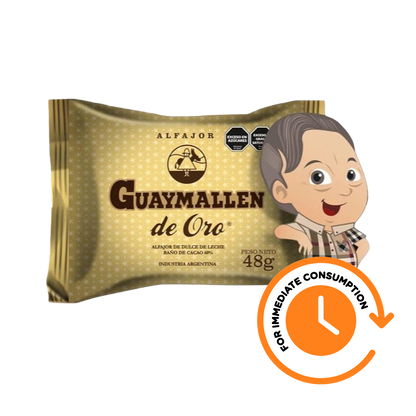 SALE Guaymallen Alfajor Oro Dulce de Leche Alfajor with Cocoa Bath 60% 48 g / 1.69 oz