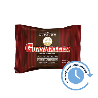 SALE Alfajor Guaymallen Triple Milk Chocolate with Dulce de Leche 70 g / 2.4 oz