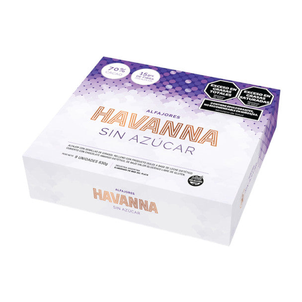 Havanna Sugar-Free Alfajores with Sunflower Seeds, Diet Dulce de Leche, Gluten-Free, 630 g / 22.22 oz (box of 9)