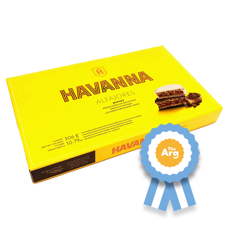 Alfajores "Havanna" Mix Chocolate and Sugar Coated 12u 612g / 1.34lb