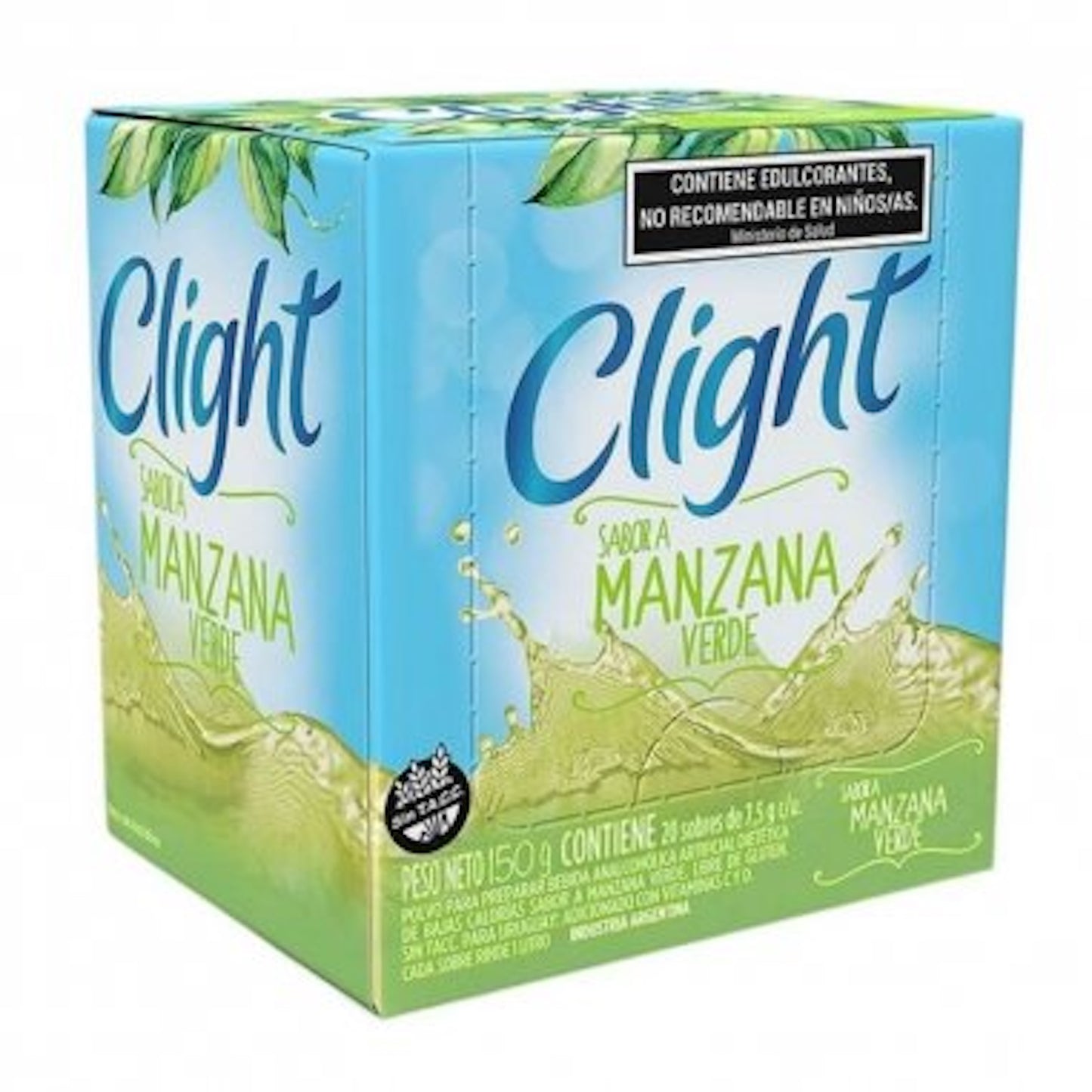 Clight Sugar Free Green Apple Powdered Juice 160 g Box of 20