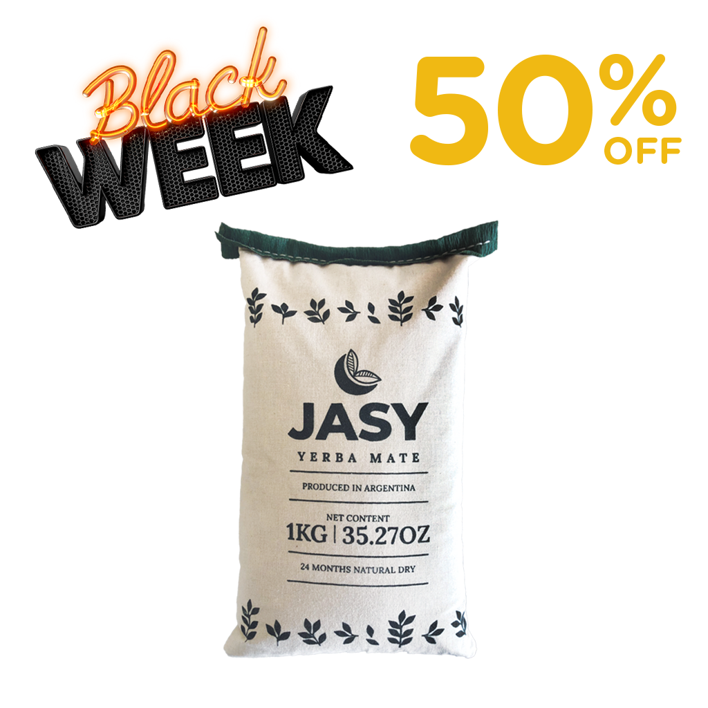 BLACK WEEK 50% OFF Jasy Premium Yerba Mate Organic 1 kg / 2.2 lb