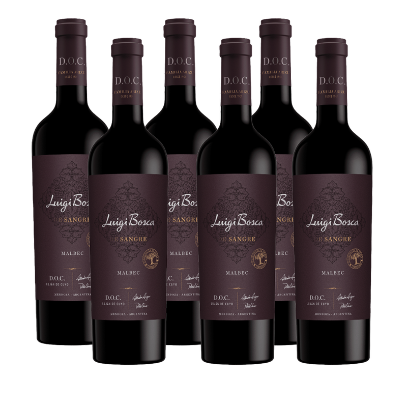 Luigi Bosca de Sangre DOC Malbec 750ml (box of 6 bottles)