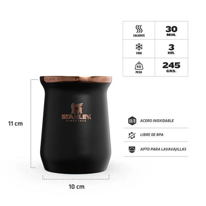 Official Stanley Messi Mate The GOAT – Black Edition – Stainless Steel 236 ml