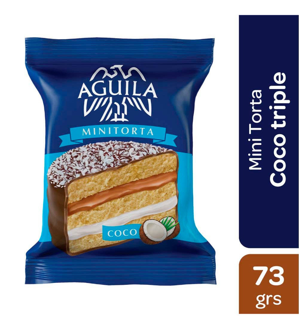 Águila Coco Alfajor Minicake with Dulce de Leche & Coconut Cream 73g