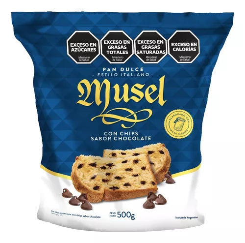 Musel Pan Dulce with Chocolate Chips – 500 g / 17.63 oz | Classic Venetian Sweet Bread