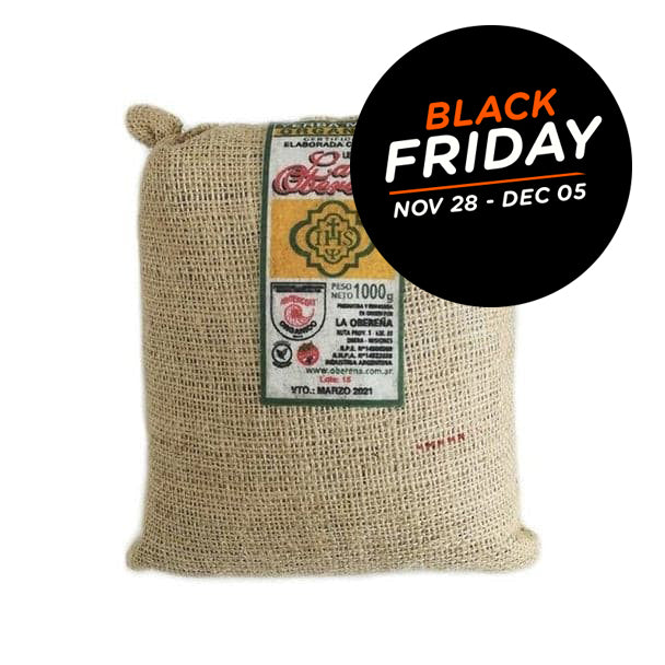 Black Friday La Obereña Yerba Mate Rare Organic 1 kg / 2.2 lb