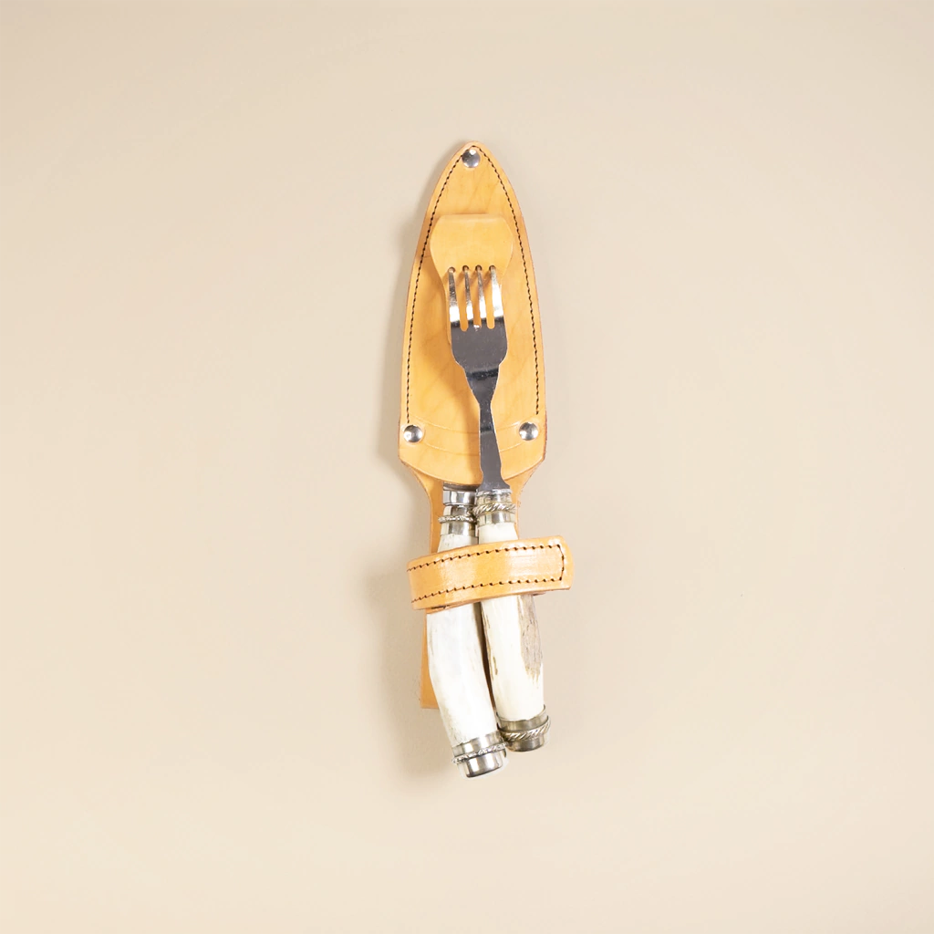 Natural Deer Antler Picnic Set