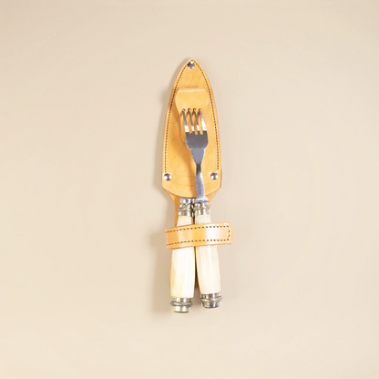 Picnic Set with Smooth Horse Bone Handle