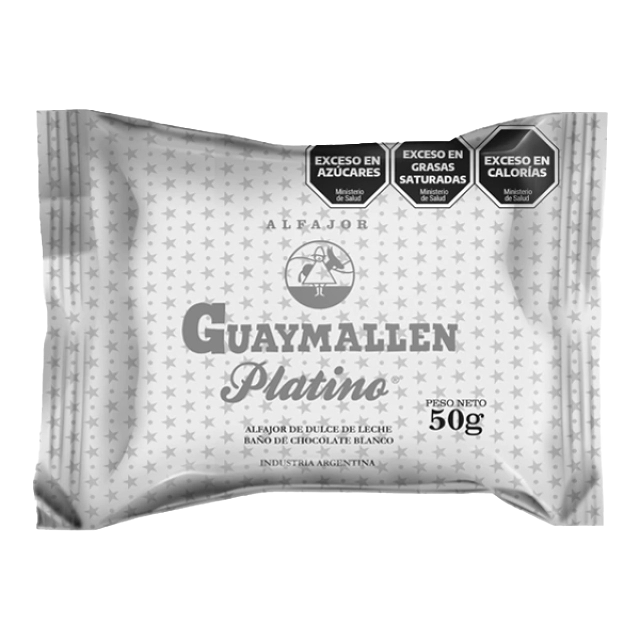 Guaymallen Alfajor Platino  Dulce de Leche Alfajjor With Swiss Chocolate 48g / 1.69 oz