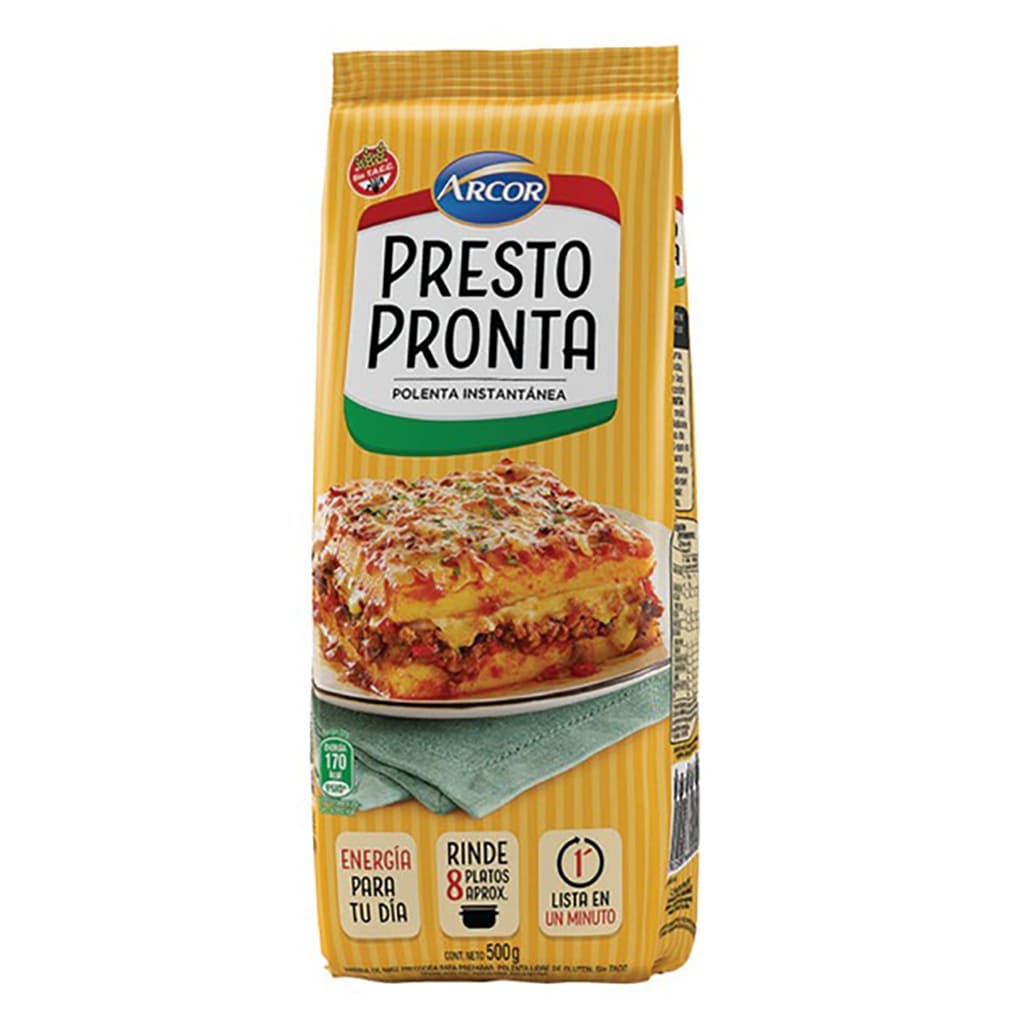 Polenta Arcor Presto Pronta 500g.