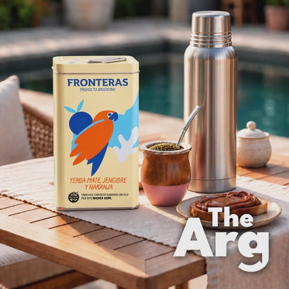Fronteras Ginger & Orange Yerba Mate in Tin 500g