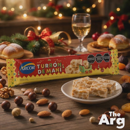 Arcor Turrón de Maní Classic Peanut Christmas Nougat 280g
