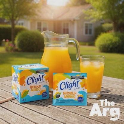 Clight Sugar Free Powdered Juice Orange Mango Flavor | Box of 20 Sachets 160 g / 5.6 oz