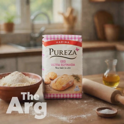 Pureza 000 Ultra Refined Wheat Flour 1kg | Fine Argentine Baking Flour