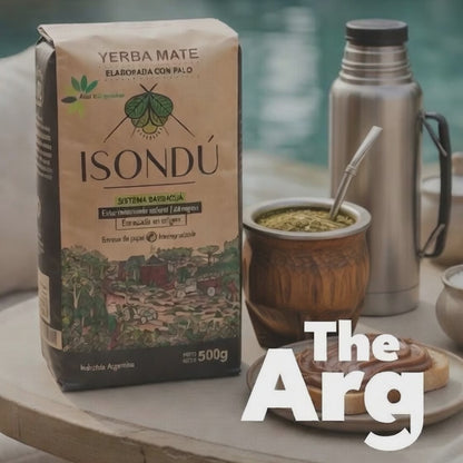 Isondu Barbacuá Yerba Mate 500 g Argentine Smoked Mate Tea