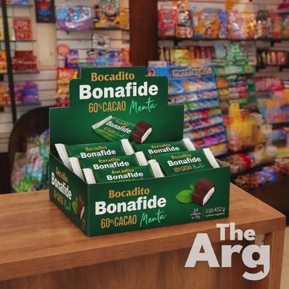 Bonafide Dark Chocolate Mint Bites Display Box | 24 Pieces