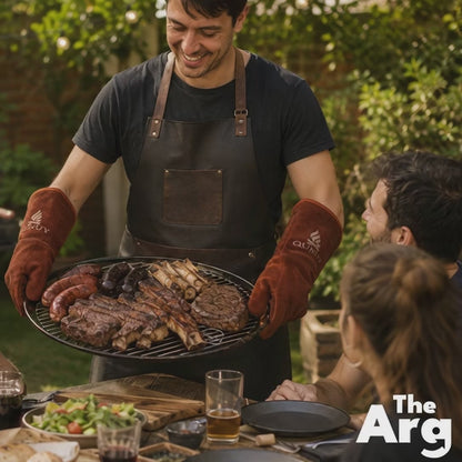 BBQ Leather Grill Glove | Argentine Guante Parrillero for Asado & BBQ