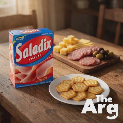 Saladix Ham Baked Snacks 100g | Savory Argentine Crackers