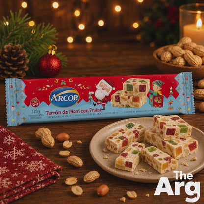Arcor Peanut & Fruit Christmas Nougat 120g | Classic Argentine Turrón
