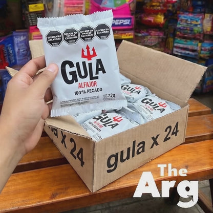 GULA White Chocolate Alfajores Box of 24 | Dulce de Leche Argentine Cookies (72g Each)