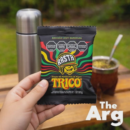 Rasta Trico Triple Alfajor | Dark Chocolate Covered Cornstarch Alfajor with Dulce de Leche 100 g / 0.22 lb