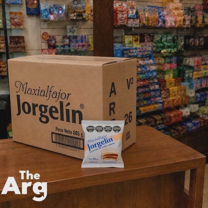 Alfajor Jorgelín Triple White Cookie with Dulce de Leche Bulk Box 85 g / 2.9 oz | Box of 24 Units